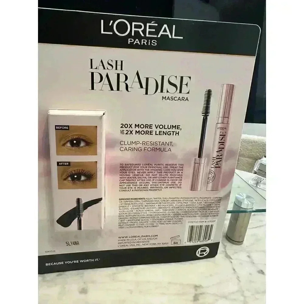 L'oreal Paris Voluminous Lash Paradise 3 Pack Mascara Blackest Black - Picture 4 of 5